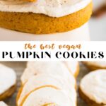 Pinterest collage of vegan pumpkin cookies