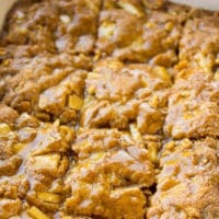 pinterest collage of apple cake with text