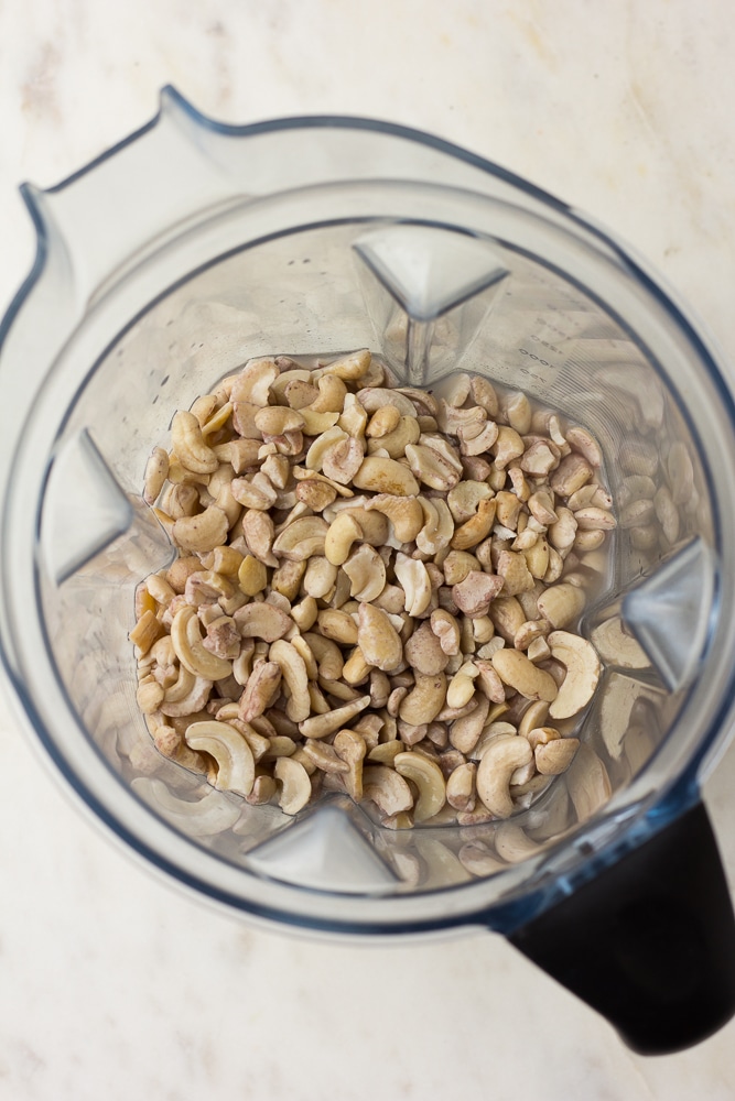 cashews in a blender