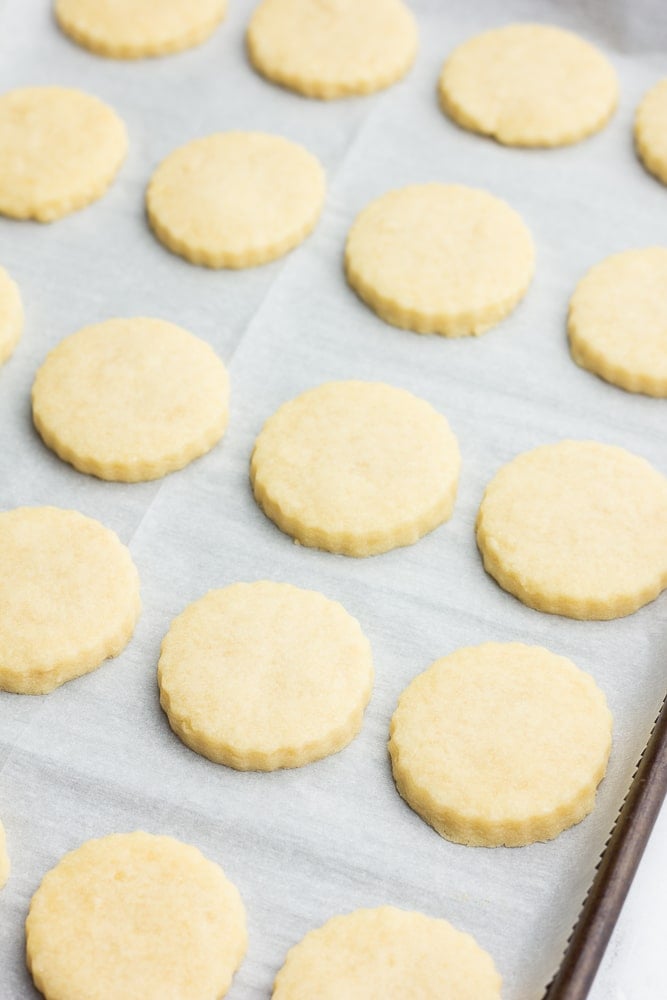 cut out cookies before baking