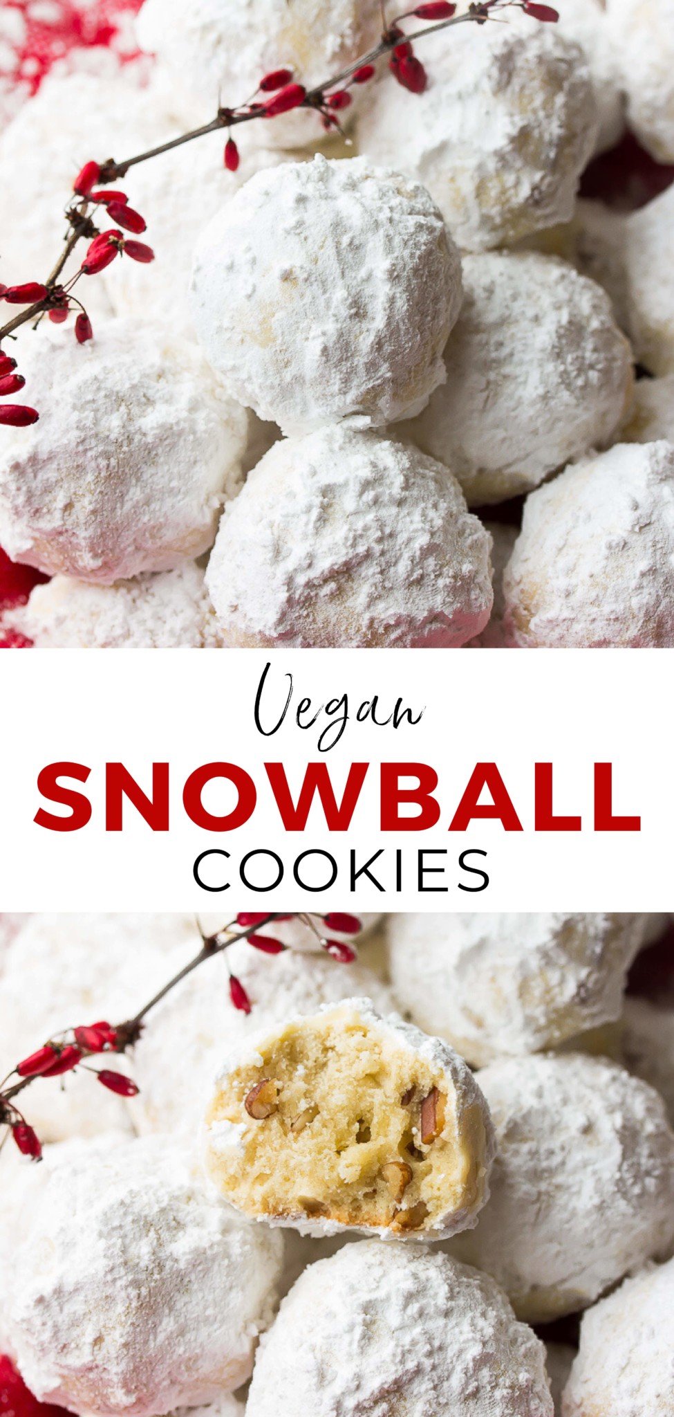 Vegan Snowball Cookies - Nora Cooks