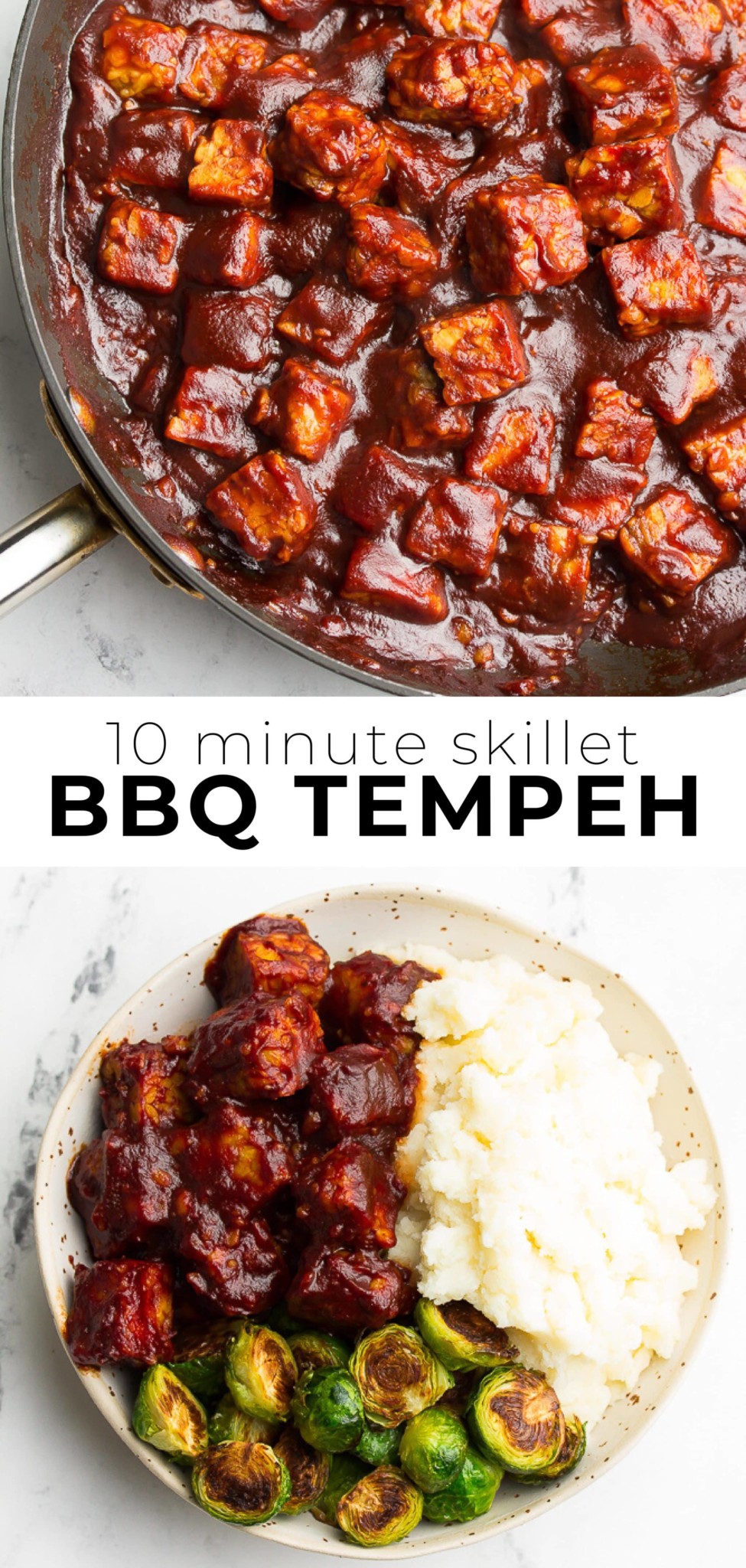 10 Minute Skillet BBQ Tempeh - Nora Cooks