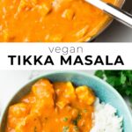 pinterest collage of tikka masala with text