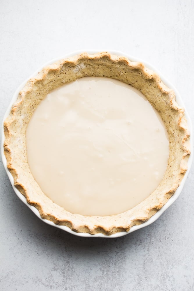 pie crust with a creamy custard