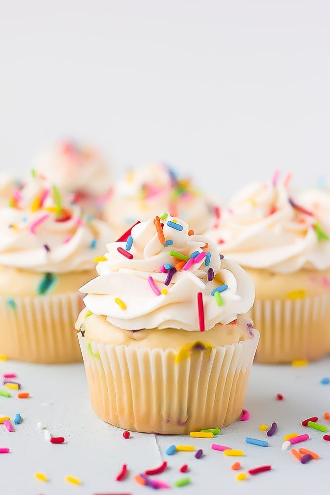 head on shot of cupcakes