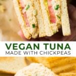 pinterest collage of vegan tuna with text