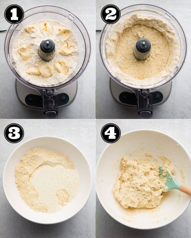 collage of how to make buttermilk biscuits