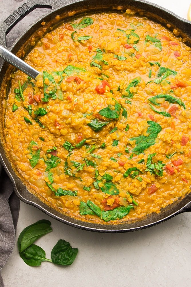 & Easy Red Lentil Dahl - Nora Cooks