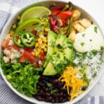 square image of burrito bowl like Chipotle