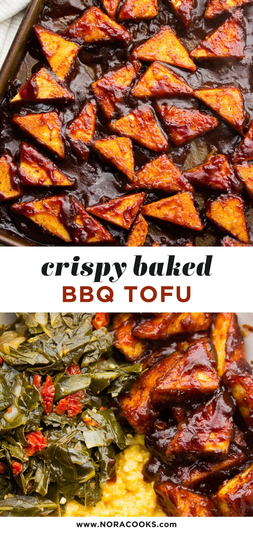 Crispy Baked BBQ Tofu - Nora Cooks