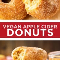 pinterest collage with text of apple cider donuts