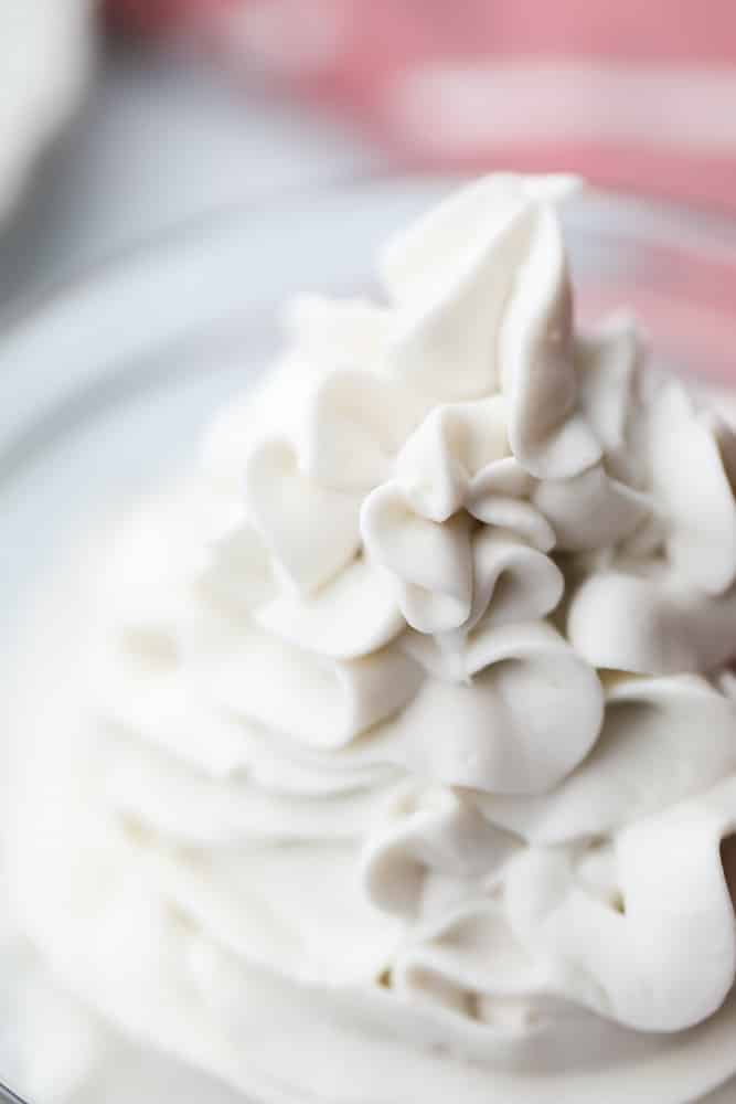 piped close up whipped cream