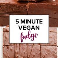 Pinterest image with text for fudge that is also vegan