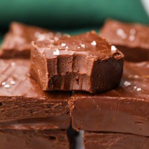 square image of piece of chocolate with salt on top