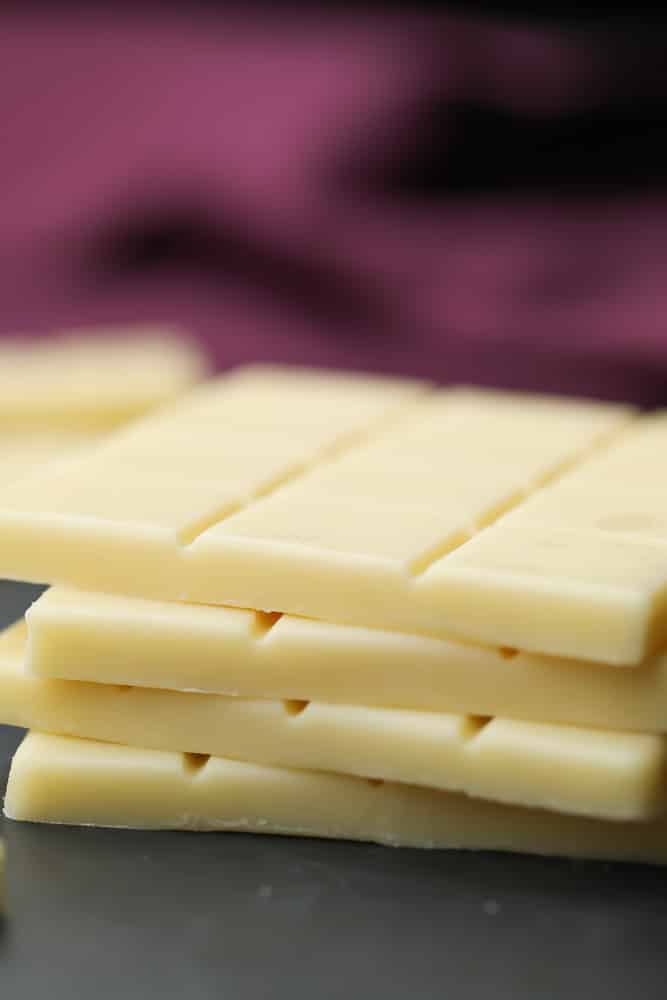 stack of white chocolate bars