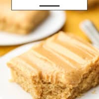 Pinterest collage with text for peanut butter cake