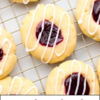 Pinterest collage with text of raspberry almond cookies