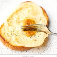 pinterest collage with text of a fried egg made vegan