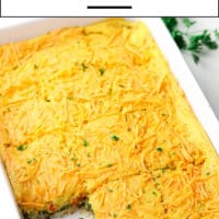 pinterest image with text for breakfast casserole made vegan