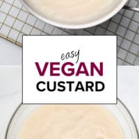 pinterest collage with text for vegan pastry cream (custard)