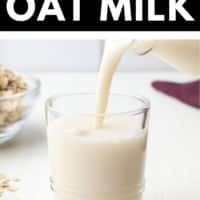 Pinterest collage with text for how to make milk out of oatmeal