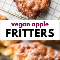 Pinterest collage with text of fried fritter