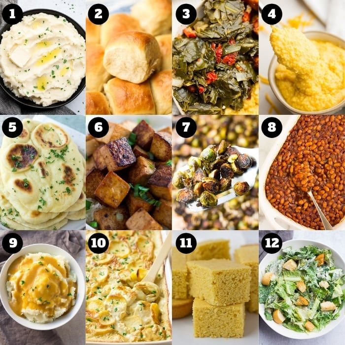 collage of side dishes