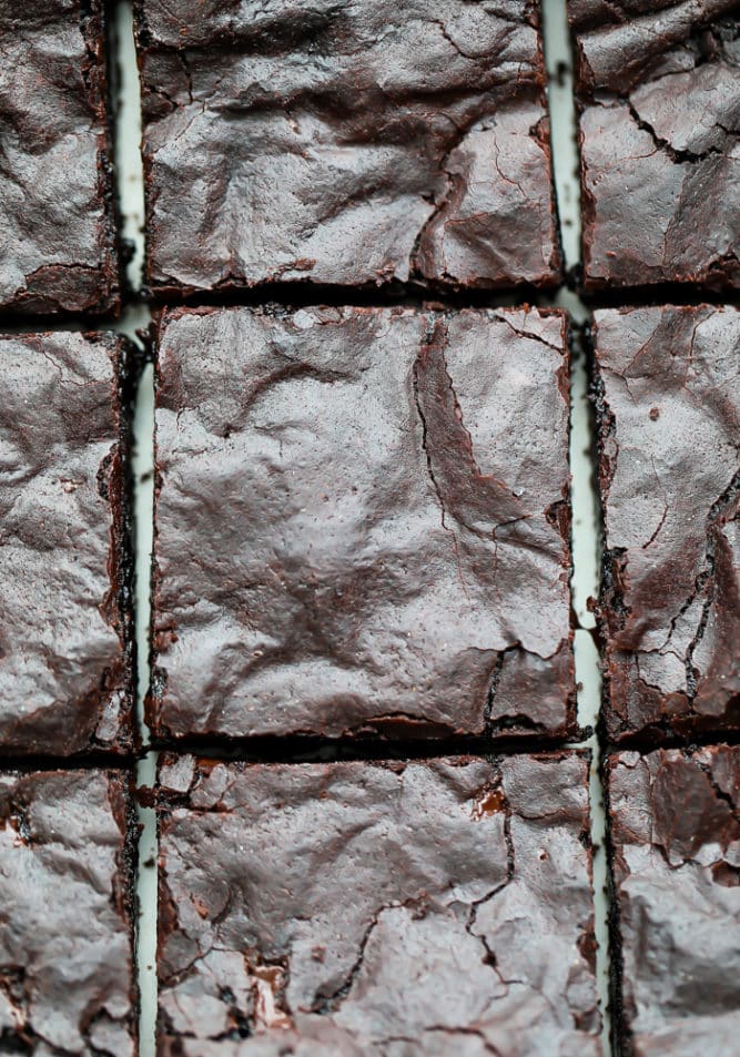 cut brownies very dark