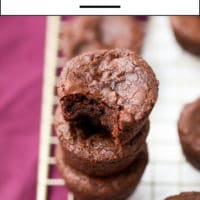 Pinterest image with text box for vegan brownie bites