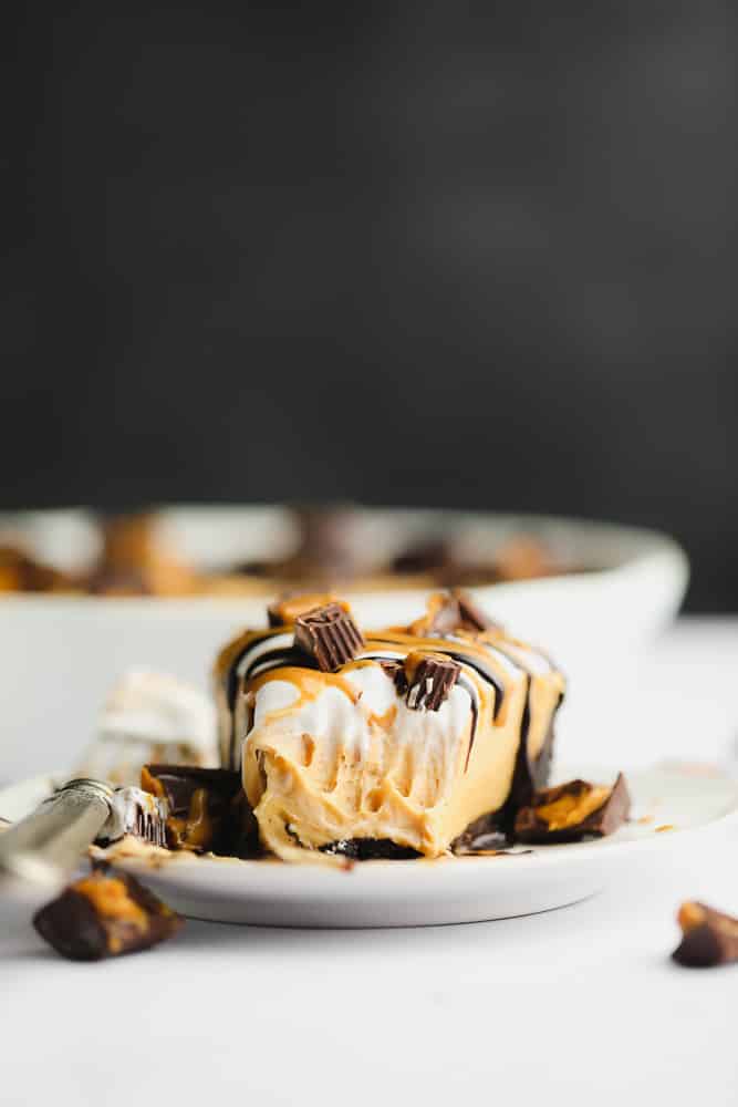 pie on a plate with whole pie in background