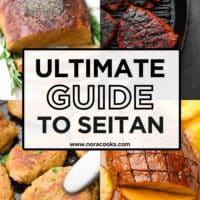 pinterest long collage with text for seitan guide