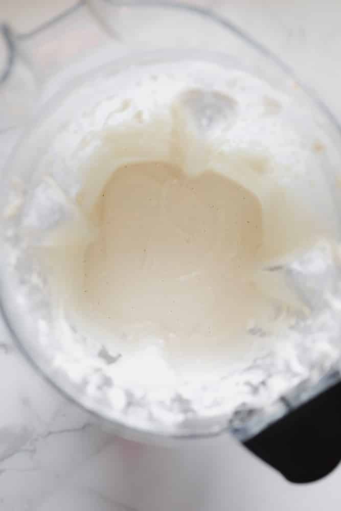 white cream in a blender