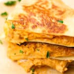 square image of quesadillas