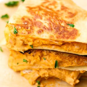 square image of quesadillas