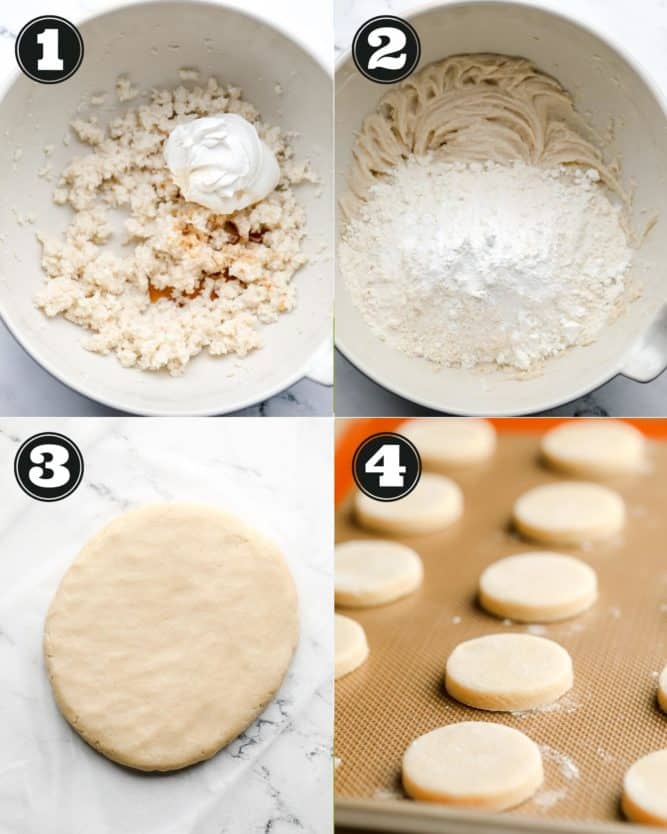 collage showing how to make cookie dough
