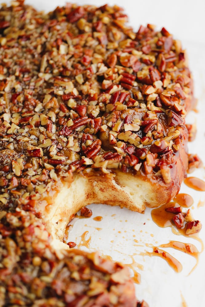 together rolls with pecan topping