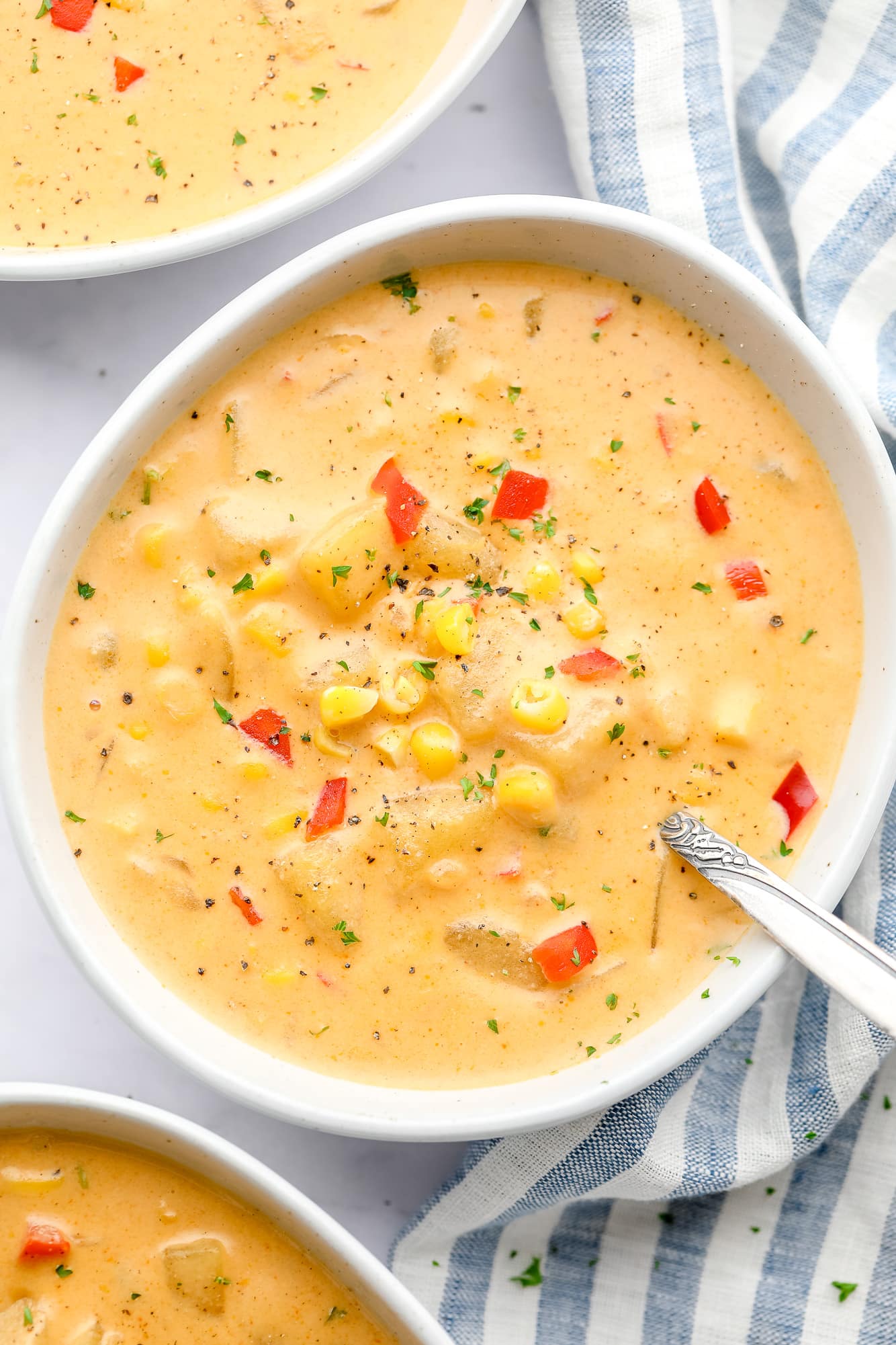 Corn Soup with Fresh Herbs