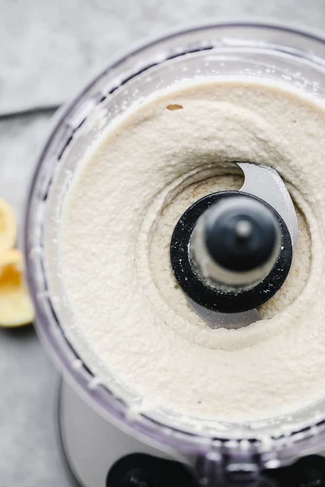 creamy mixture in food processor