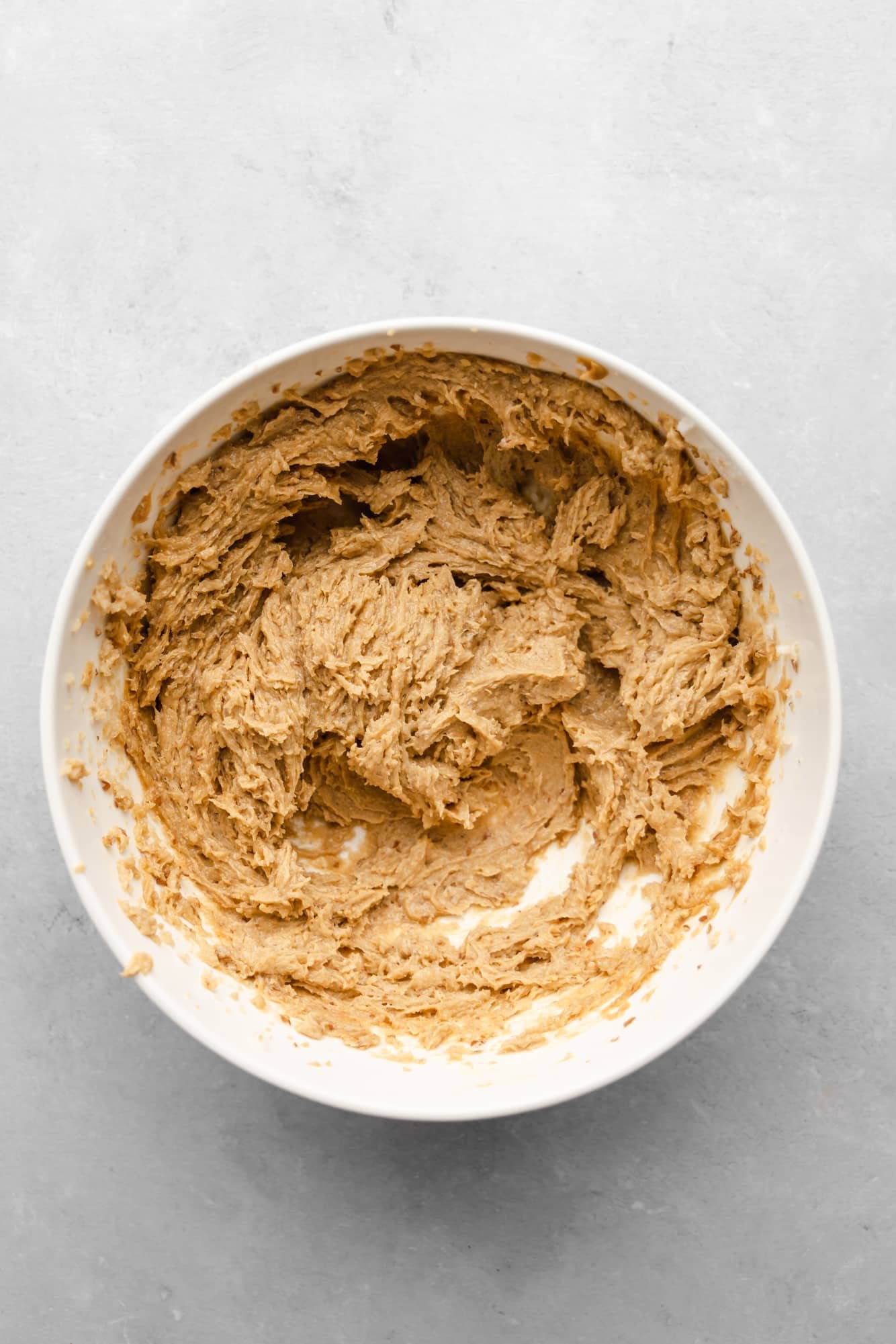 vegan fluffernutter cookie dough in a white bowl.