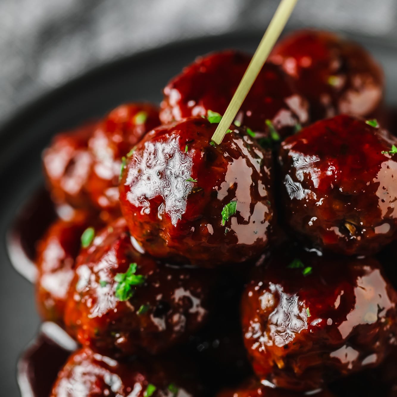 Vegan Grape Jelly Meatballs by Nora Cooks