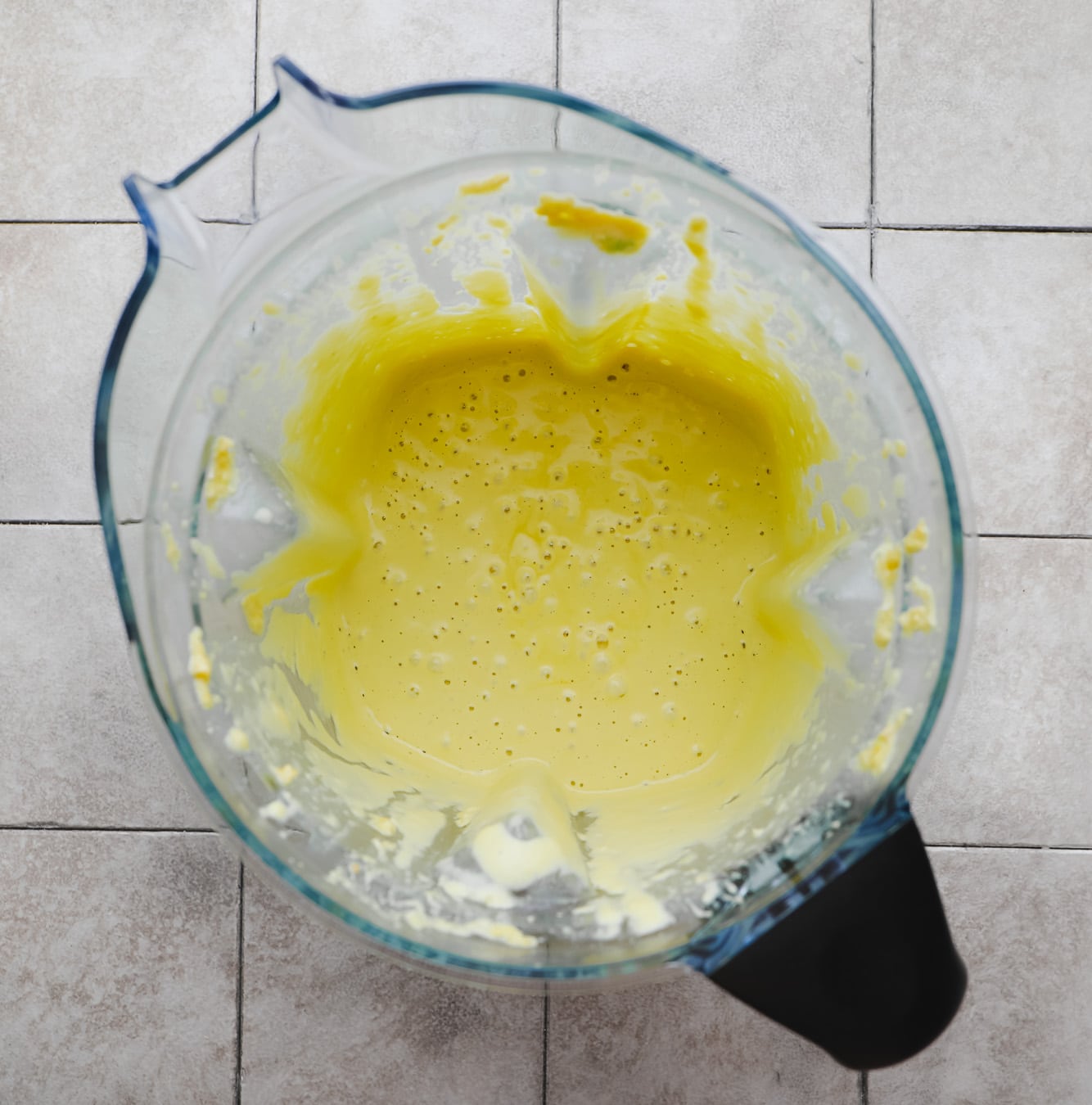 blended yellow cashew cheese sauce in a large blender.