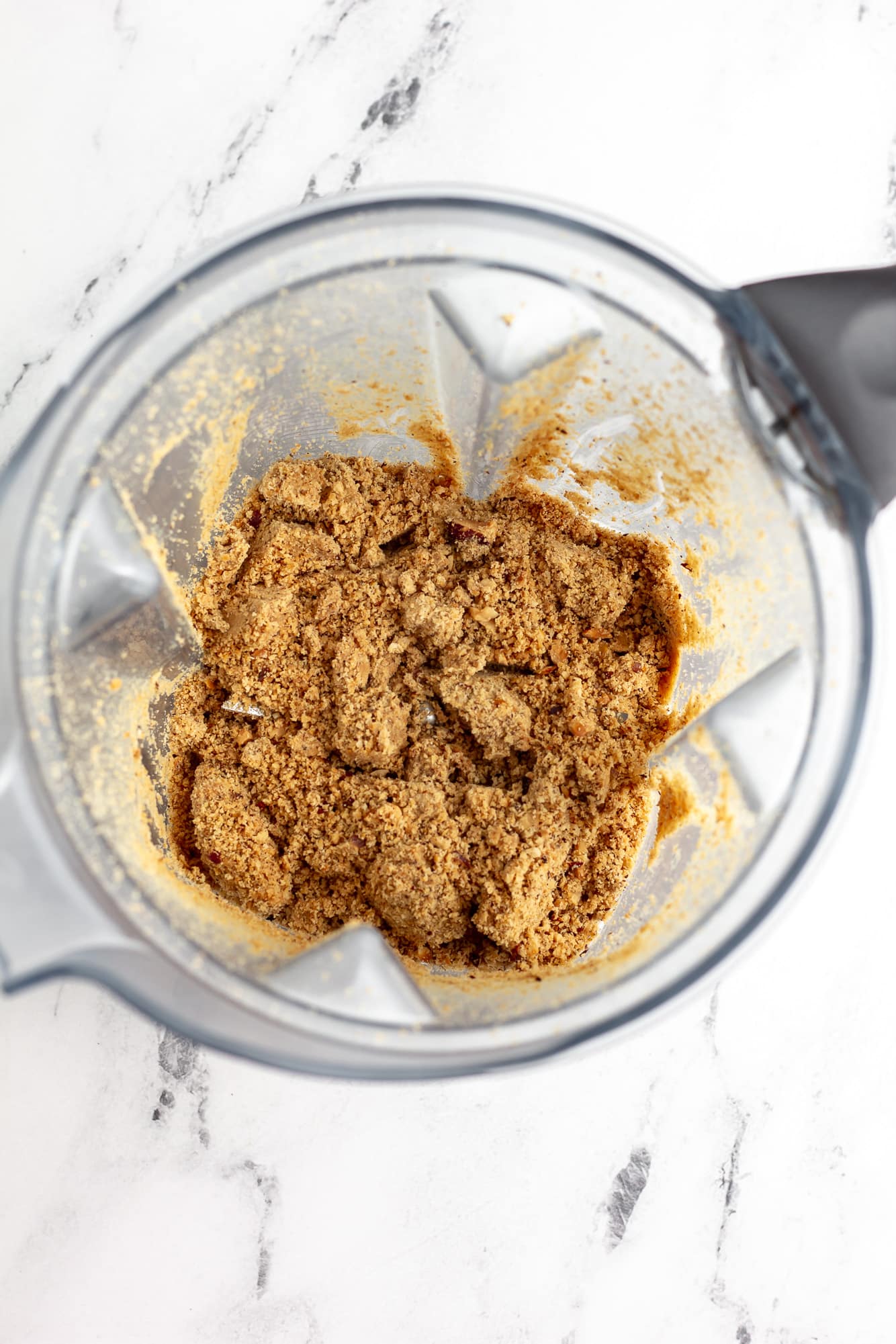 blended hazelnut powder in a blender.