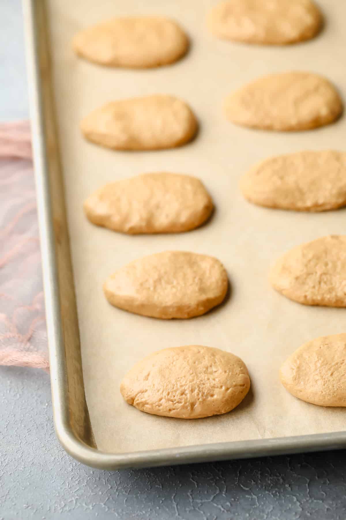 pan with peanut butter egg shapes