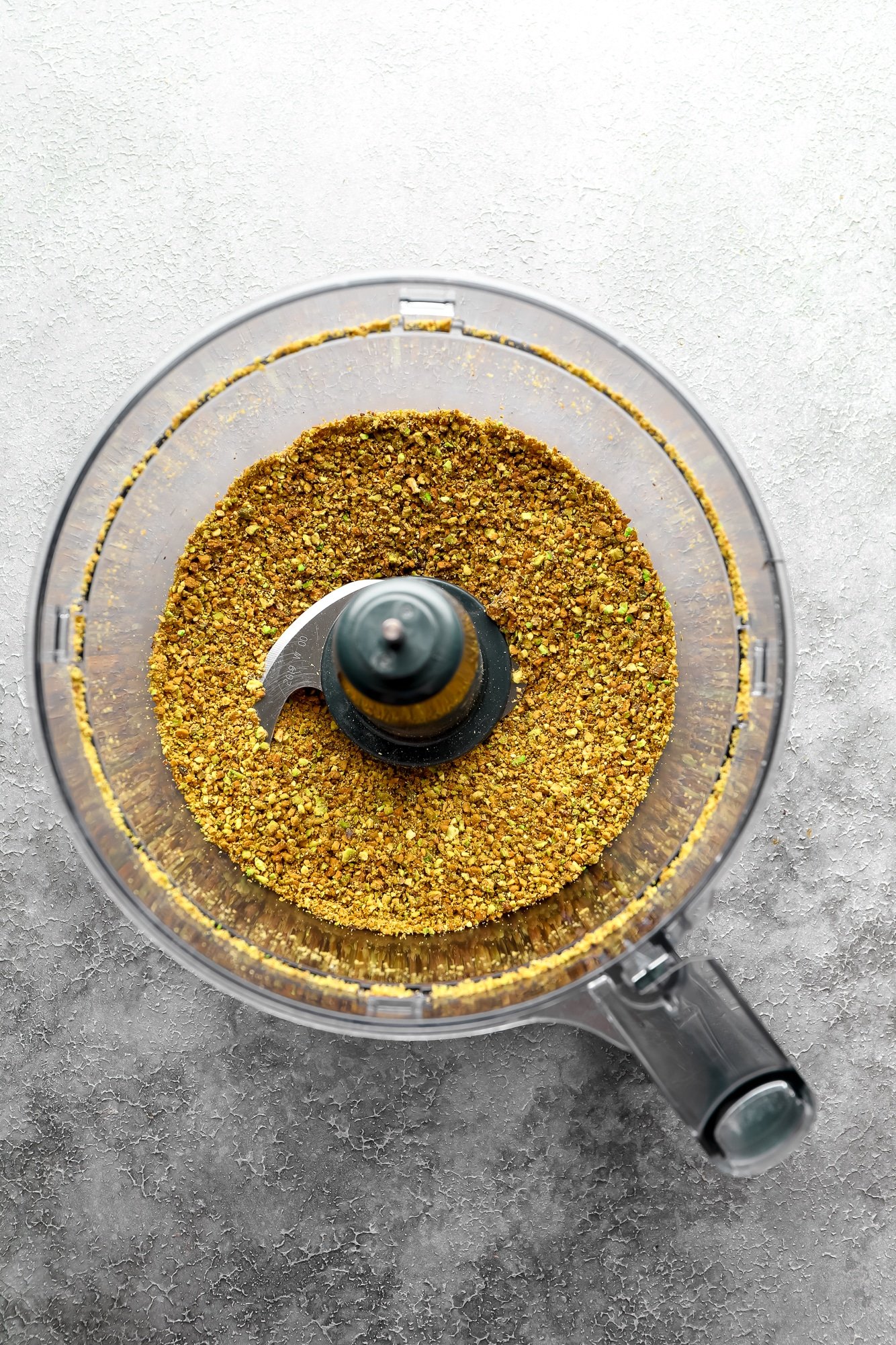 ground pistachios in a food processor.