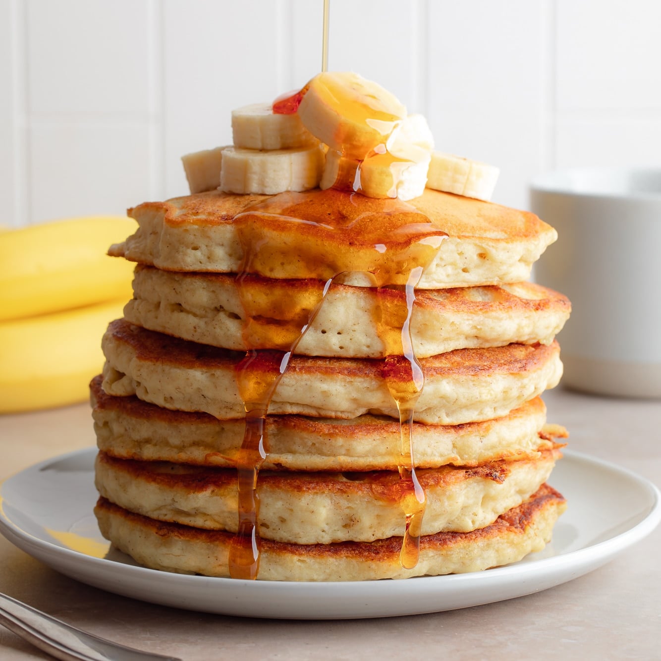 Fluffy Vegan Banana Pancakes