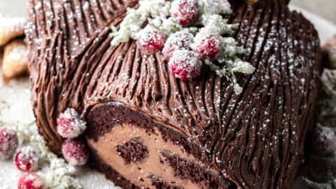 Vegan Yule Log Cake (Bûche De Noël)