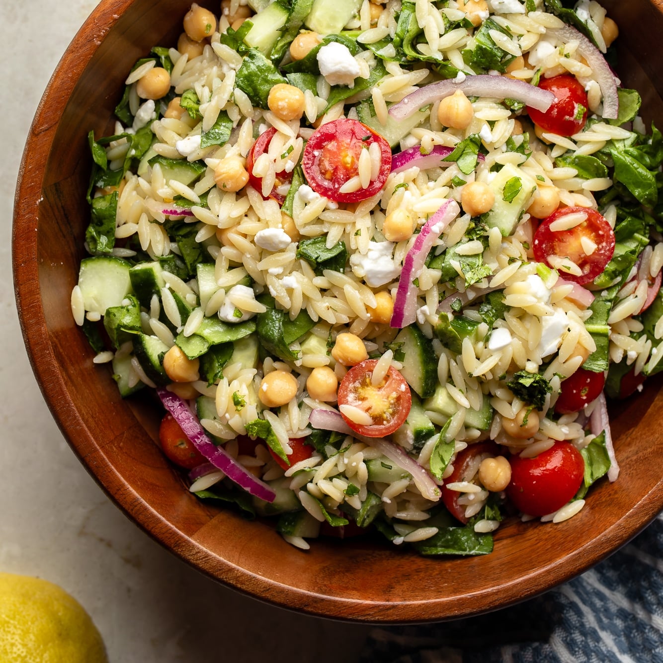 Lemon Orzo Pasta Salad