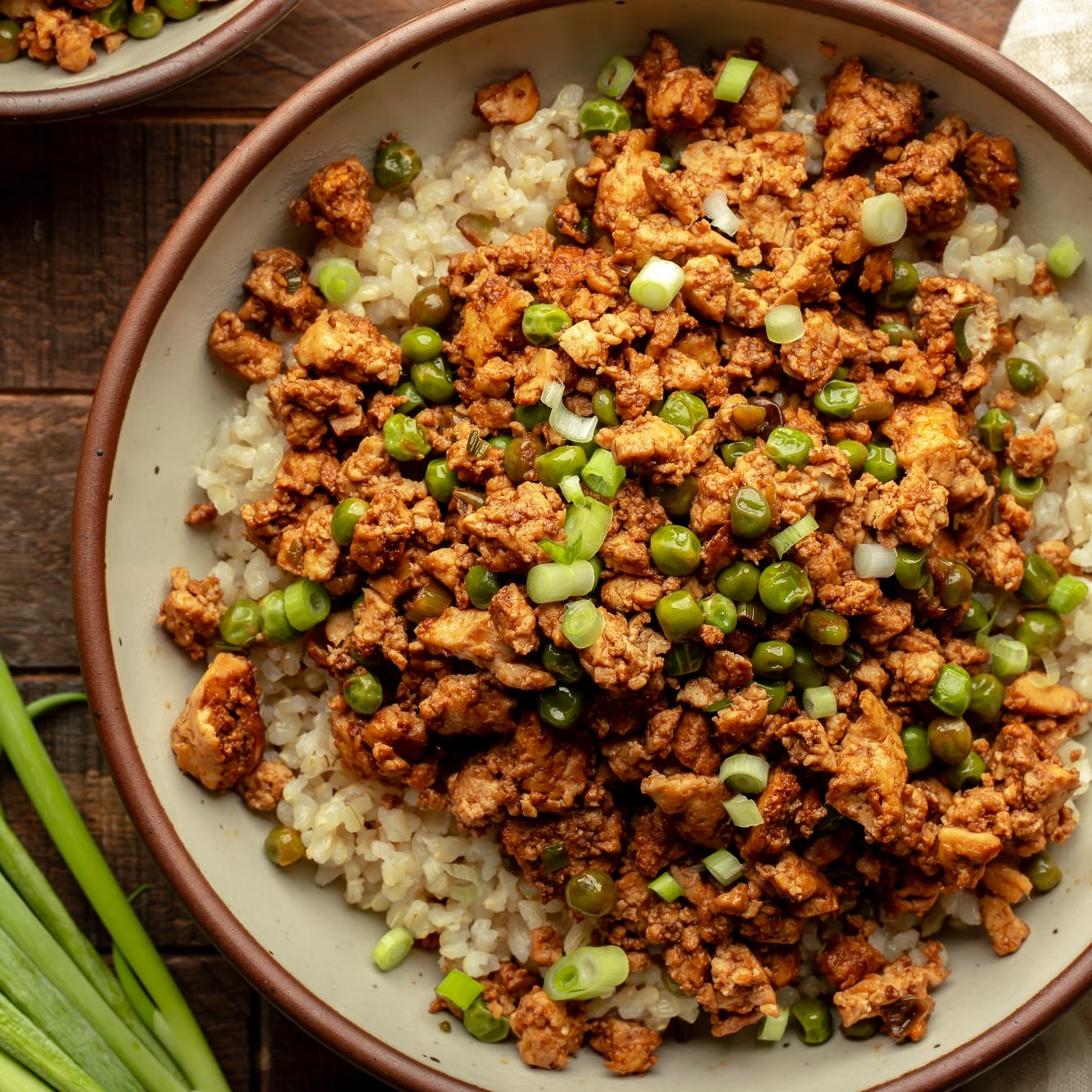 Spicy Ginger Ground Tofu Bowls